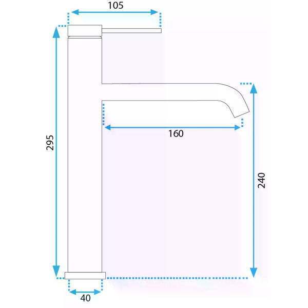 Смеситель для раковины Rea Clif оружейная сталь (REA-B5328) Смеситель для раковины Rea Clif оружейная сталь (REA-B5328)