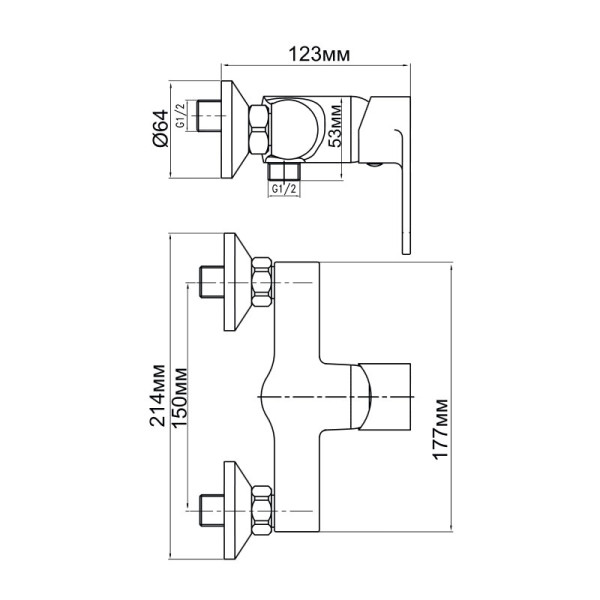 Смеситель для душа Aquanet Opal SD20037 (00189201)