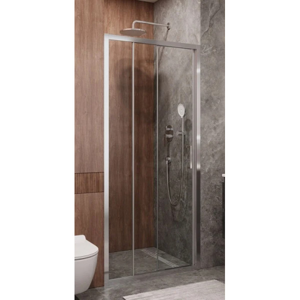 Душевая дверь Cezares Molveno 90x195 стекло прозрачное, профиль хром (MOLVENO-BF-3-90-C-Cr-IV)