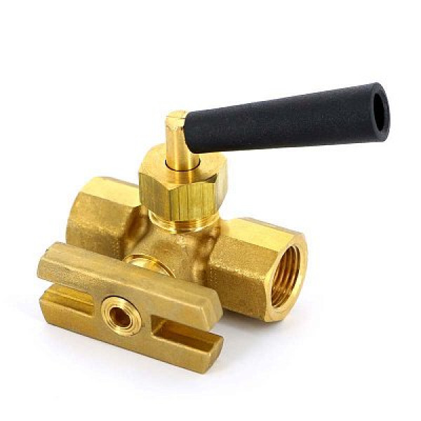 Кран трёхходовой для манометра 1/2" ВВ Watts (с поверочным фланцем) (10009481 / 0335016)