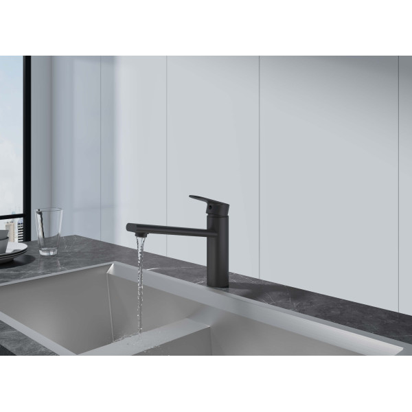 Смеситель для кухни Aquatek Ника черный матовый (AQ1880MB) Смеситель для кухни Aquatek Ника черный матовый (AQ1880MB)