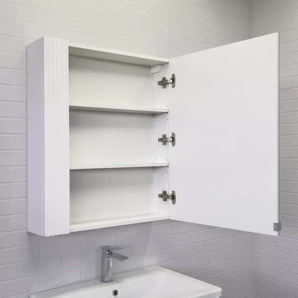 Шкаф зеркальный Comforty Лима 700x175x800 белый матовый (00-00006135)