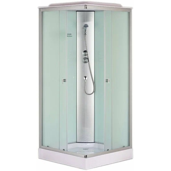 Душевая кабина Loranto 90x90 стекло прозрачное, профиль серебро (CS-6491F(CS-8072), 90*90*215)