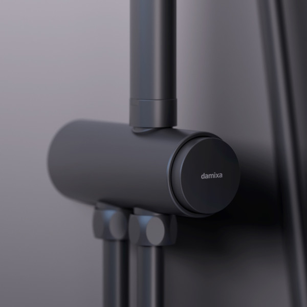 Душевой гарнитур Damixa Scandinavian Pure верх.душ 250 мм, ручн.душ 1 ф, штанга 1050-1450, черный (936000300)