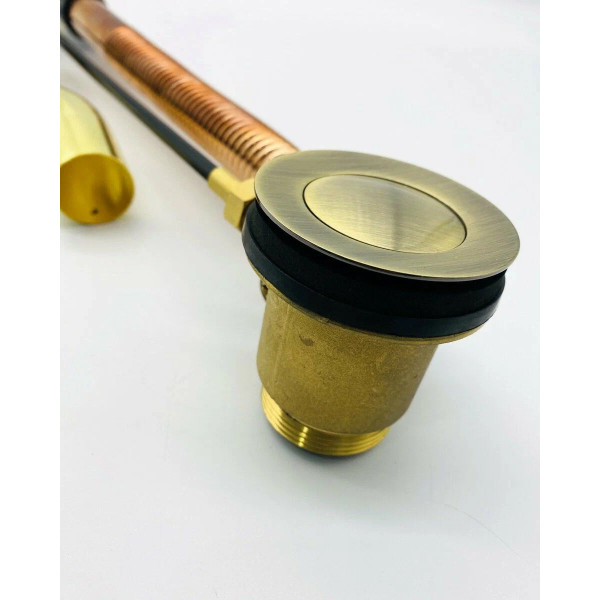 Обвязка для ванны полуавтомат 1 1/2"*40 мм. Vieir (медно-латунная, бронза) (VRQ30D)