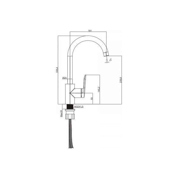 Смеситель для кухни Maxonor (MN4071-7)