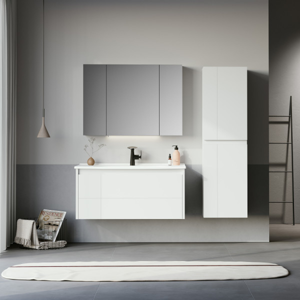 Тумба подвесная Orka Likya 650x500x460 с раковиной белый матовый (5002494)