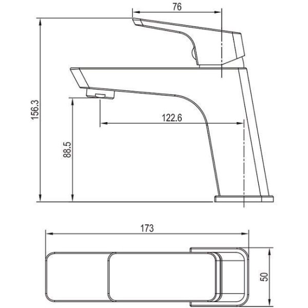 Смеситель для раковины Aquanet Gotic черный матовый (AF440-10B)