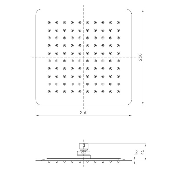 Лейка Lemark для верхнего душа 1-функциональная (LM9487S)