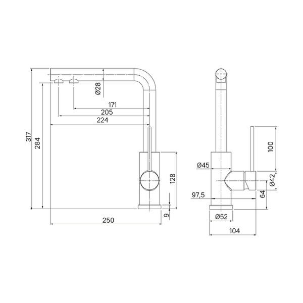 Смеситель для кухни Iddis Rule с каналом для фильтрованной воды хром (RULSBLFi05)