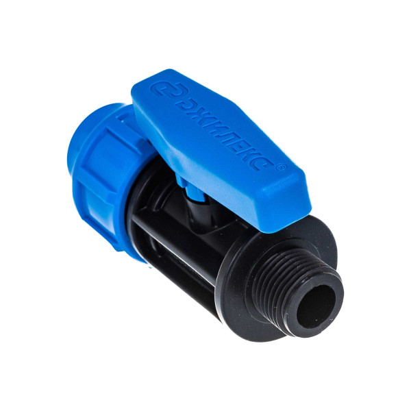 Кран шаровый 20*1/2"Н Джилекс (для п/э трубы, PP) (9364)