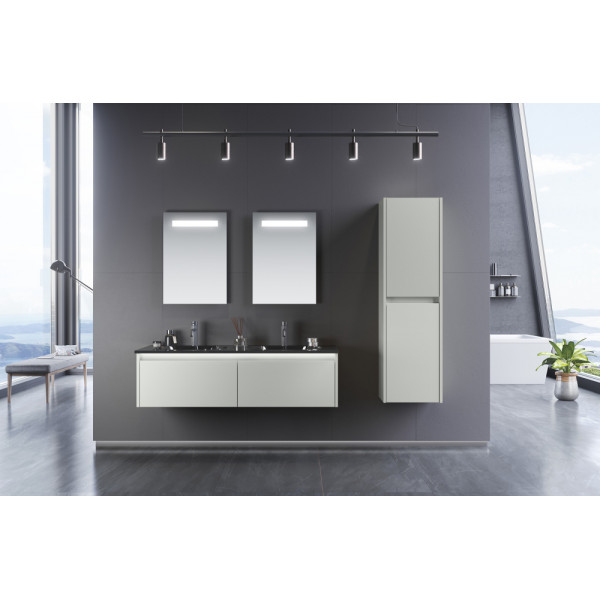 Тумба подвесная Orka Lisbon 1320x500x350 с раковиной кашемировый матовый (5001441)