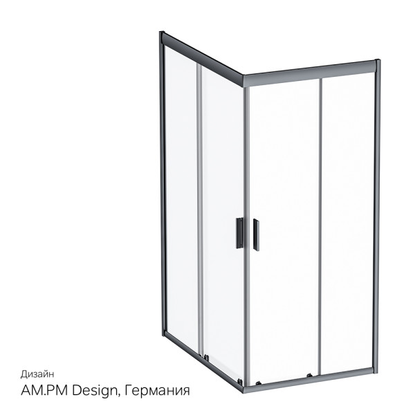 Душевой уголок AM.PM Gem 90x120x190 стекло прозрачное, профиль черный матовый (W90G-404-120290-BT) Душевой уголок AM.PM Gem 90x120x190 стекло прозрачное, профиль черный матовый (W90G-404-120290-BT)