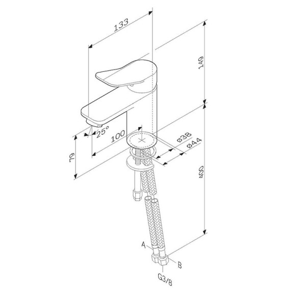 Смеситель для раковины AM.PM X-Joy (F85A02122)