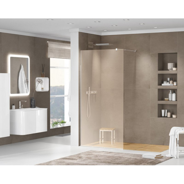 Душевая перегородка Cezares Liberta 120x195 стекло тонированное (бронза), профиль хром (LIBERTA-L-1-120-120-BR-Cr) Душевая перегородка Cezares Liberta 120x195 стекло тонированное (бронза), профиль хром (LIBERTA-L-1-120-120-BR-Cr)