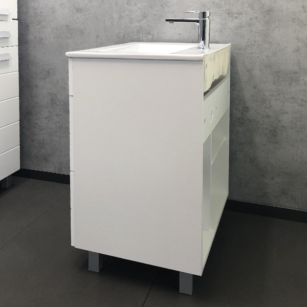 Тумба напольная Comforty Модена М 755x875x465 белый матовый с раковиной (00-00001484)