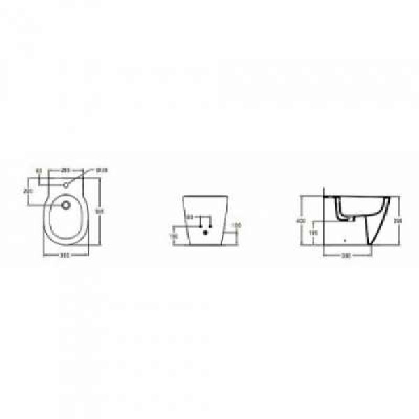 Биде напольное Ideal Standard Connect 395x545x360 (E799501) Биде напольное Ideal Standard Connect 395x545x360 (E799501)