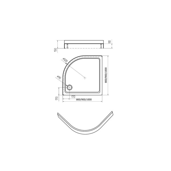 Душевой поддон Azario 100x100x150 белый (AZ.P.10.3) Душевой поддон Azario 100x100x150 белый (AZ.P.10.3)