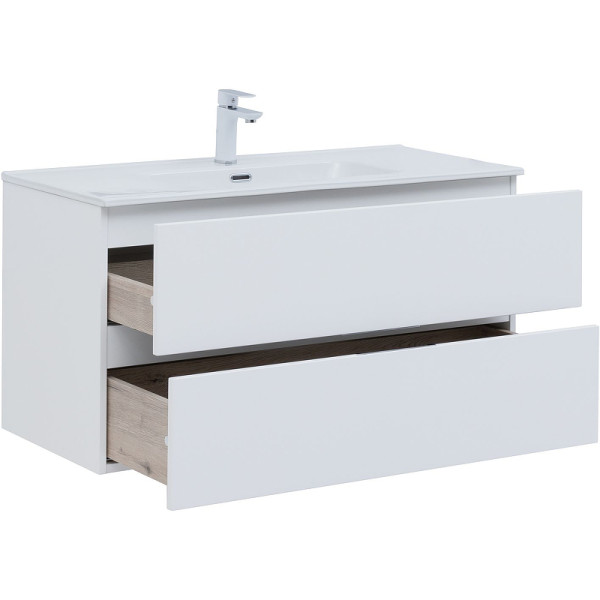 Тумба подвесная Aquanet Алвита New 100 2 ящика, белый матовый (00277518) Тумба подвесная Aquanet Алвита New 100 2 ящика, белый матовый (00277518)
