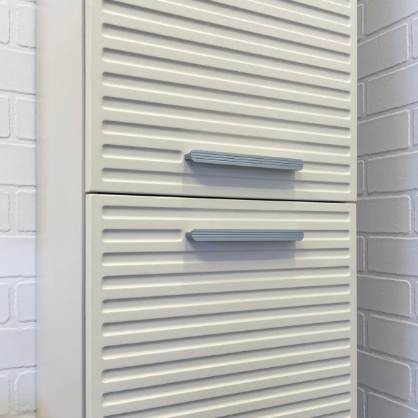 Пенал подвесной Comforty Касабланка 350x350x1600 серый шёлк (00-00020082)