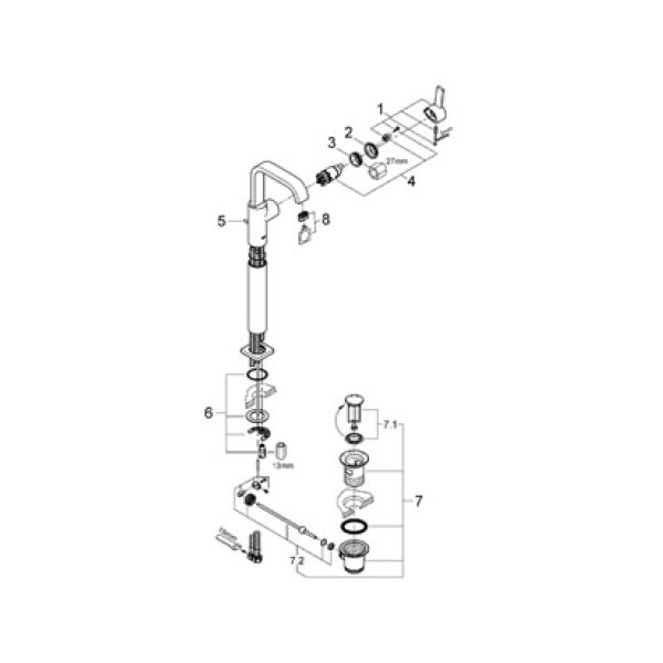 Смеситель для раковины Grohe Allure (32249000)