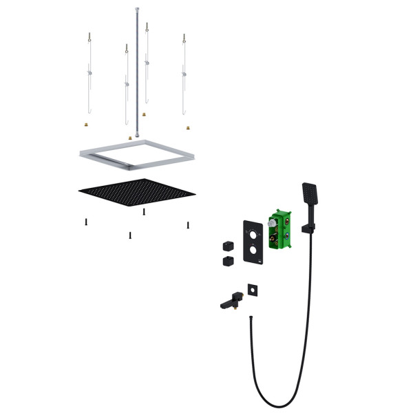 Душевая система Timo Petruma черная внешняя часть внутреняя часть (SX-5019/03SM)