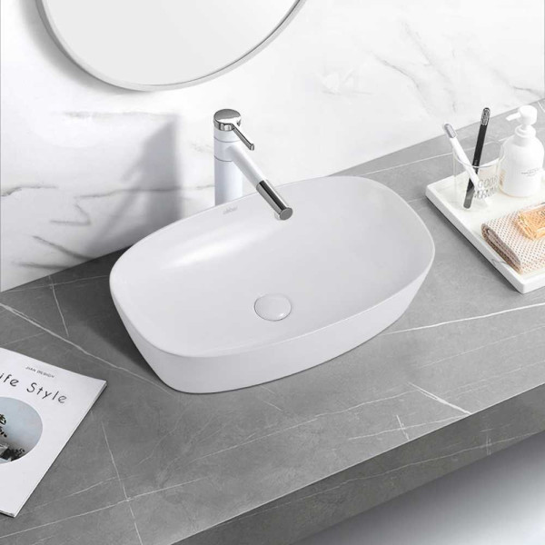 Раковина накладная ABBER Rechteck 60,5x39 белая (AC2206)