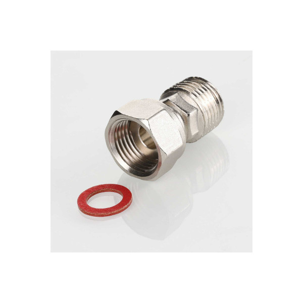 Переход с накидной гайкой 1/2" ВН Valtec (никель) (VTr.613.N.0404) Переход с накидной гайкой 1/2" ВН Valtec (никель) (VTr.613.N.0404)