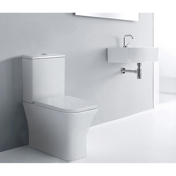 Унитаз напольный Blaise безободковый с сиденьем микролифт (AZ-55-1)