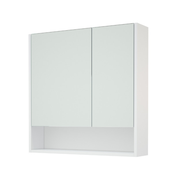 Шкаф зеркальный Melodia Универсал 70х15х70 распашные двери белый (MFR80050WT)