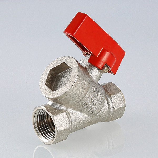 Кран 1/2" ВВ шаровый с цельным корпусом Valtec (красная ручка) VT.290.N.04 Кран 1/2" ВВ шаровый с цельным корпусом Valtec (красная ручка) VT.290.N.04