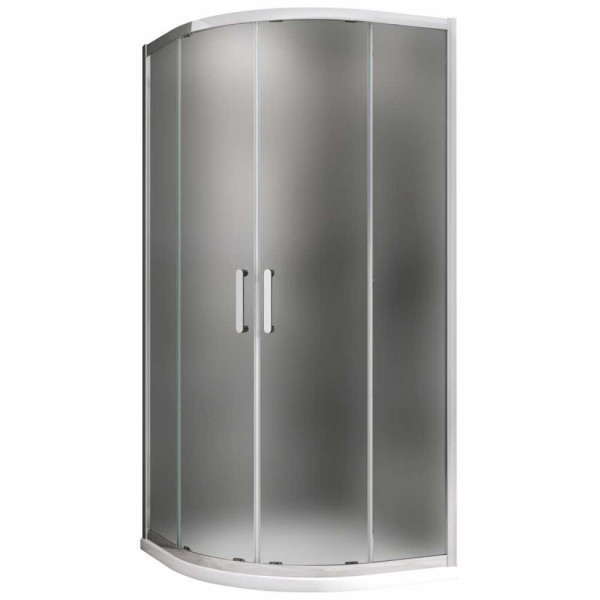 Душевой уголок Abber Schwarzer Diamant 100x100 стекло матовое, профиль профиль хром (AG01100M)