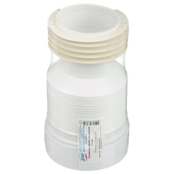 Отвод для унитаза гофрированный АНИ 110 мм. с мягкой манжетой (230-530 мм.) АНИ пласт (K828R)