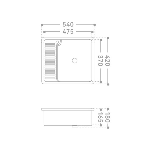 Раковина над стиральной машиной Abber Rechteck 54x42x18 белая (AC2225L)