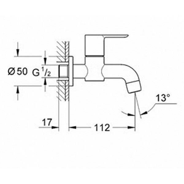 Смеситель для раковины Grohe BauEdge (20238000)