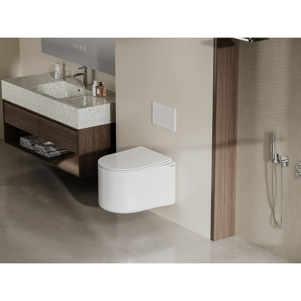 Унитаз подвесной Abber Bequem 355x500x300 белый (AC1129)