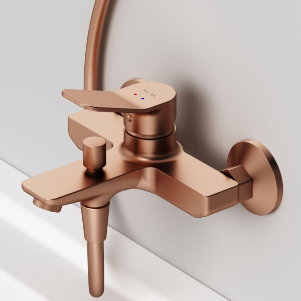 Смеситель для ванны и душа AM.PM X-Joy розовое золото (F85A10044)