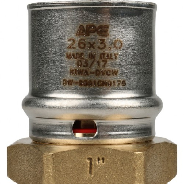 Соединение прямое 26*1"Н Stout (пресс) SFP-0001-000126 Соединение прямое 26*1"Н Stout (пресс) SFP-0001-000126