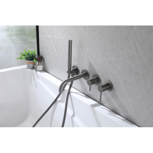 Смеситель для ванны и душа Abber Wasser Kreis никель (AF8130NG) Смеситель для ванны и душа Abber Wasser Kreis никель (AF8130NG)