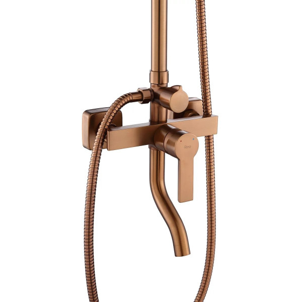 Душевая система с изливом Rea Argus Copper mat (REA-P3001)