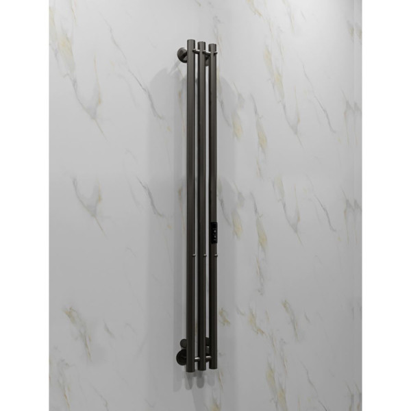 Полотенцесушитель электрический Indigo Style 3 1200x130 унив.подкл.RxL, Gun Metal (LSE120-13GNSRt)