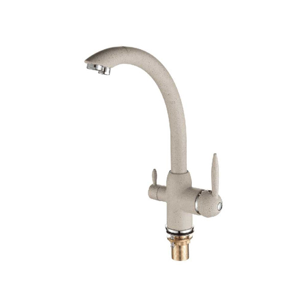 Смеситель для кухни Fashun с переключателем на фильтр Бежевый (A4399-20)