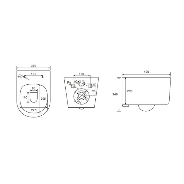 Унитаз подвесной Aquatek МИЯ белый (AQ2004-00)