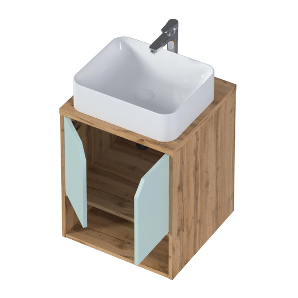 Тумба подвесная 1Marka 500x480x601,5 (дикий дуб натуральный Н1318 ST10 Egger) (Ц0000030771)