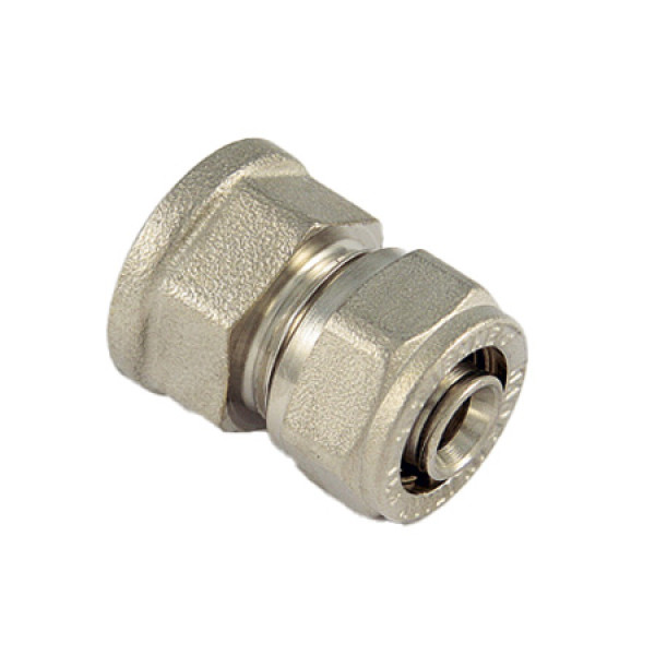 Соединение прямое Tiemme 16x3/8"В (обжим) (1600069)