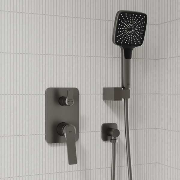 Душевая система Iddis Parker с тропическим и ручным душем матовый графит (9PARGM02i67) Душевая система Iddis Parker с тропическим и ручным душем матовый графит (9PARGM02i67)