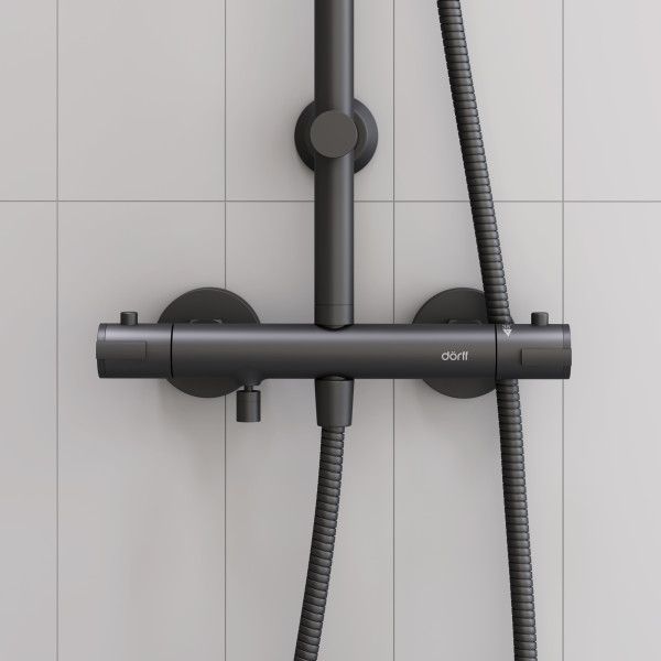 Душевая система Dorff Futura с душевым набором черный (D0710522)
