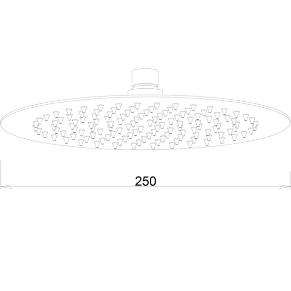 Верхний душ Melodia d250 нерж (MKP27003С)