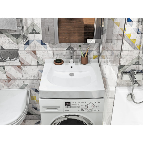 Раковина над стиральной машиной Santek Пилот 600x615x180 белая (1WH110572)