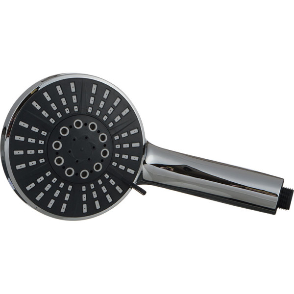 Лейка для душа Melodia 125 мм 5 функции, хром/черный/серый (MKP20439)